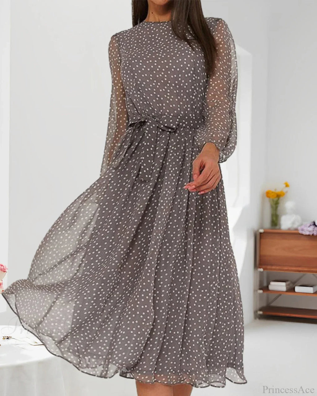 Polka Dot Print Dress