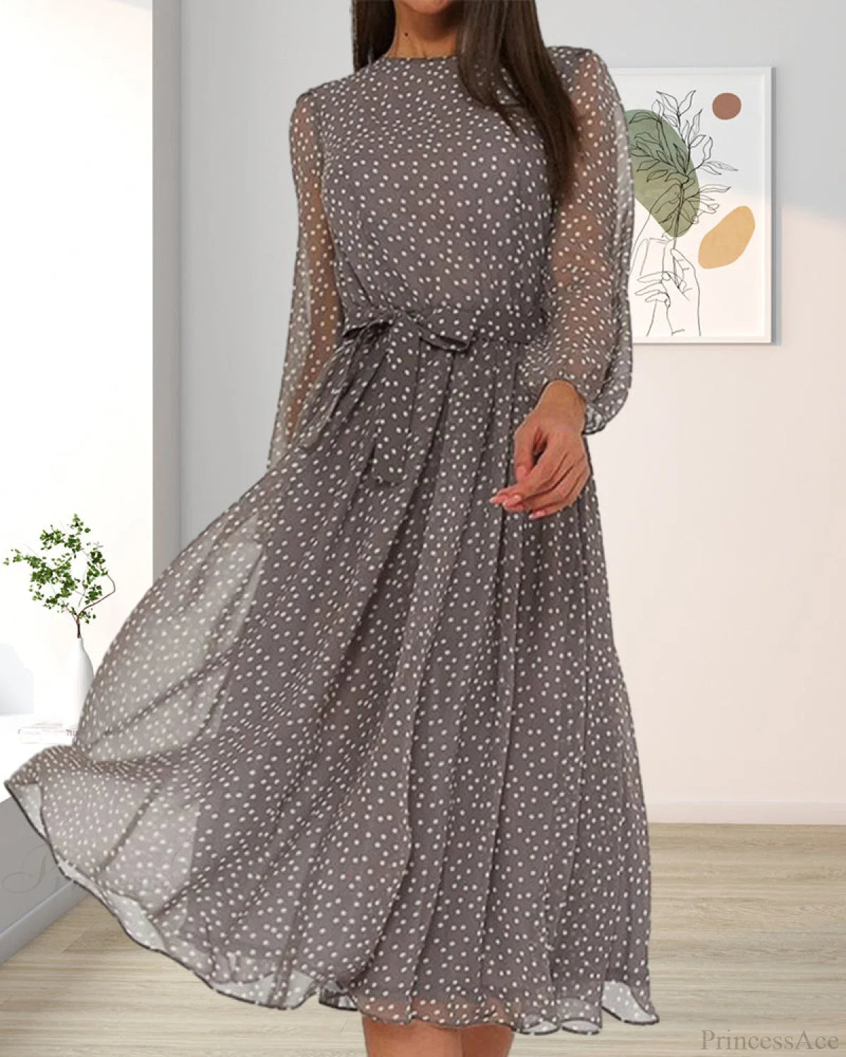 Polka Dot Print Dress