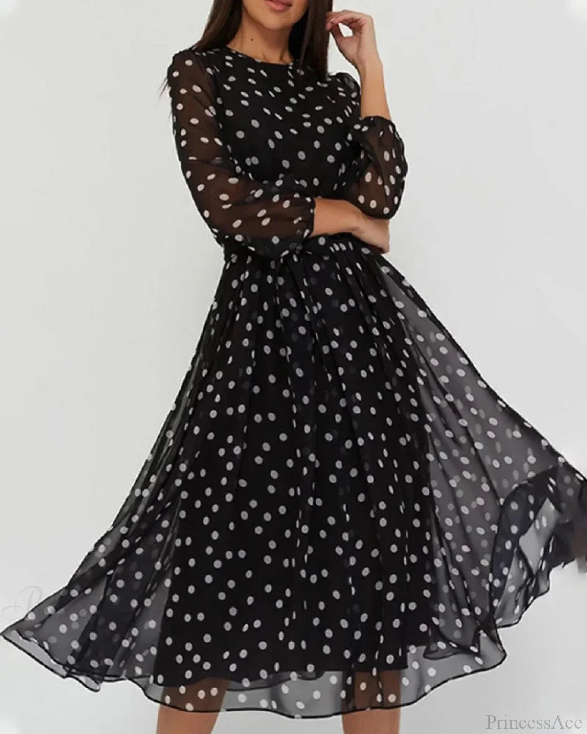 Polka Dot Print Dress