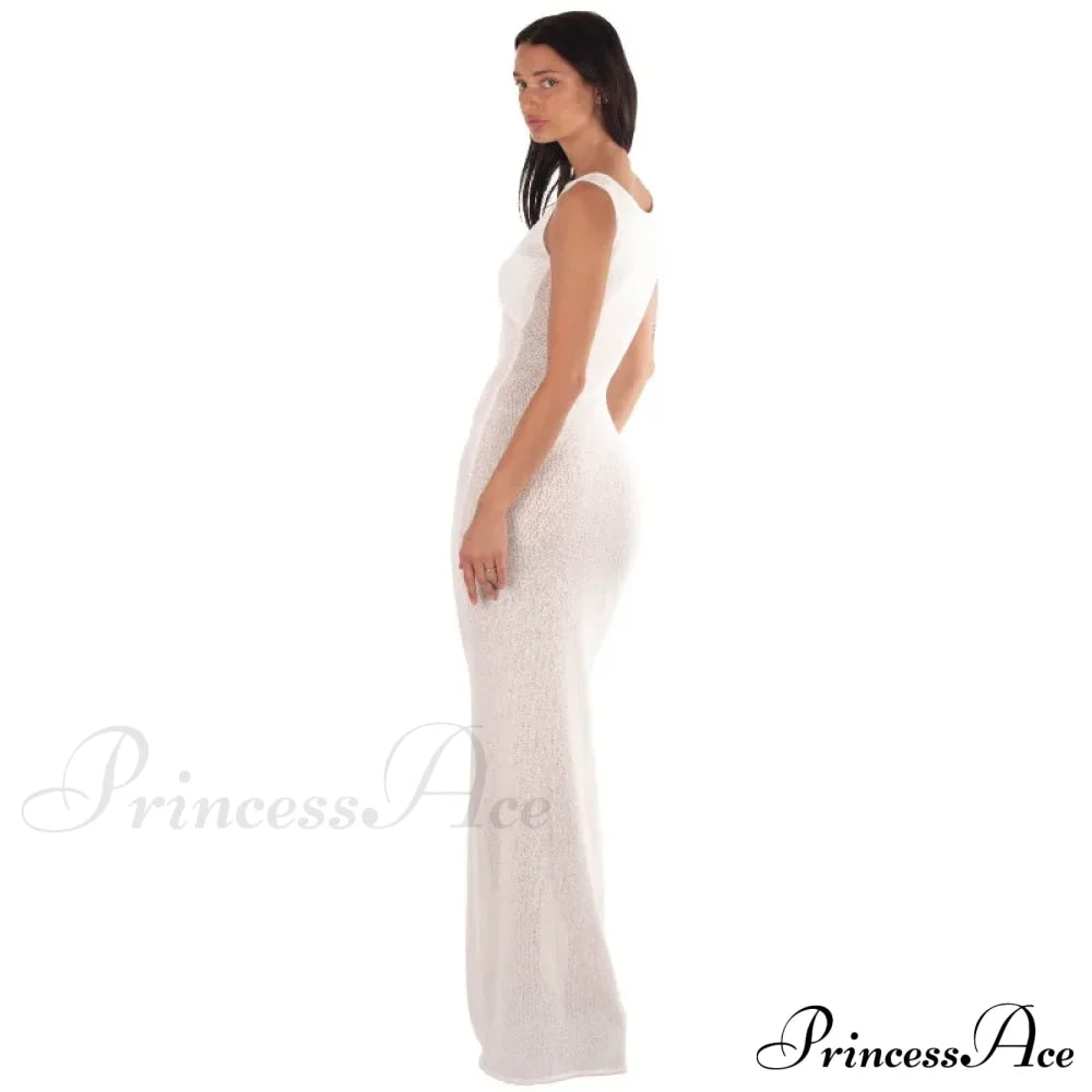 Ribbed Knit Bandeau Charming Sleeveless Midi Dress