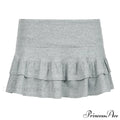 Ruffle Tiered Stylish Micro Mini Skirt