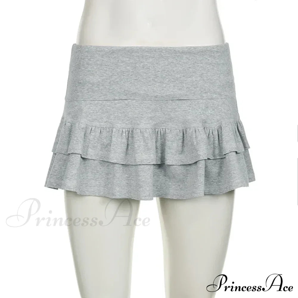 Ruffle Tiered Stylish Micro Mini Skirt