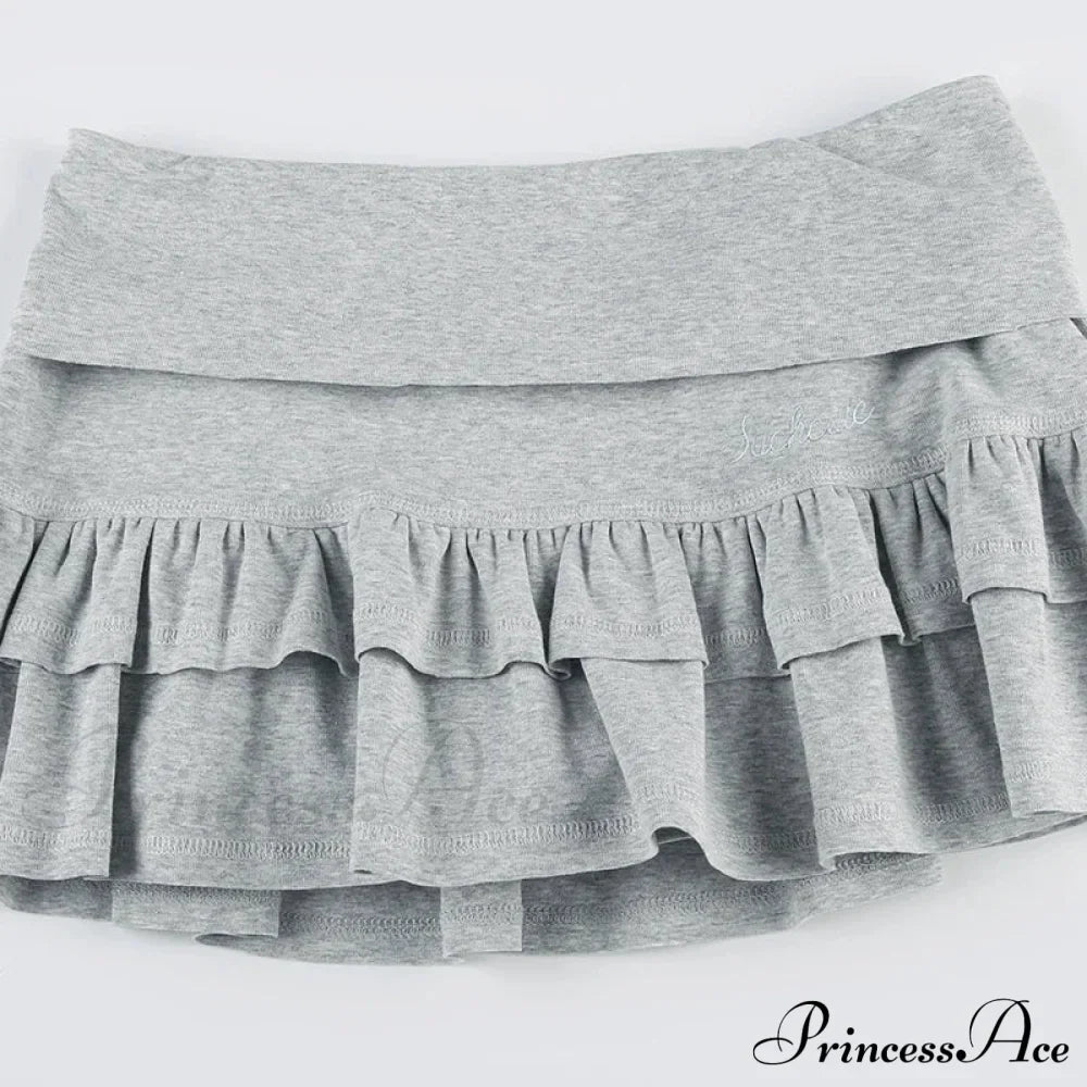 Ruffle Tiered Stylish Micro Mini Skirt