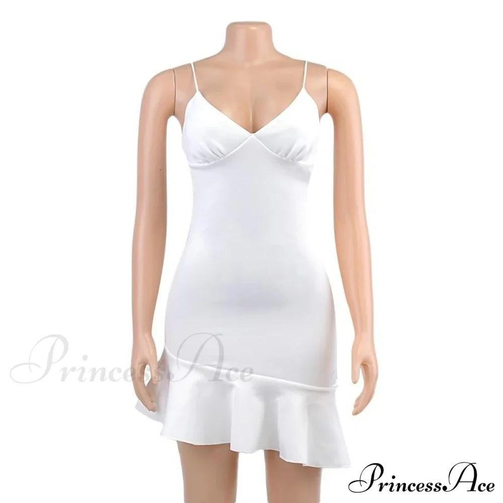 Ruffles Straps Stylish Mini Dress
