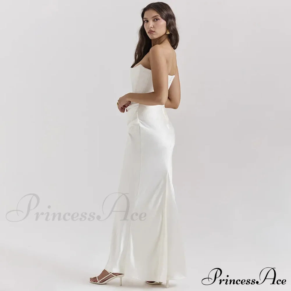Satin Corset Stylish Maxi Dress