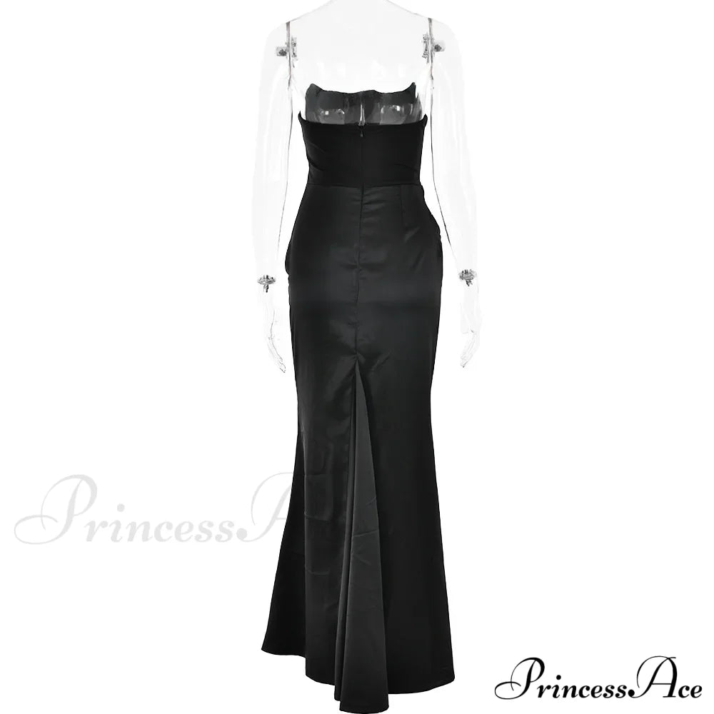 Satin Corset Stylish Maxi Dress