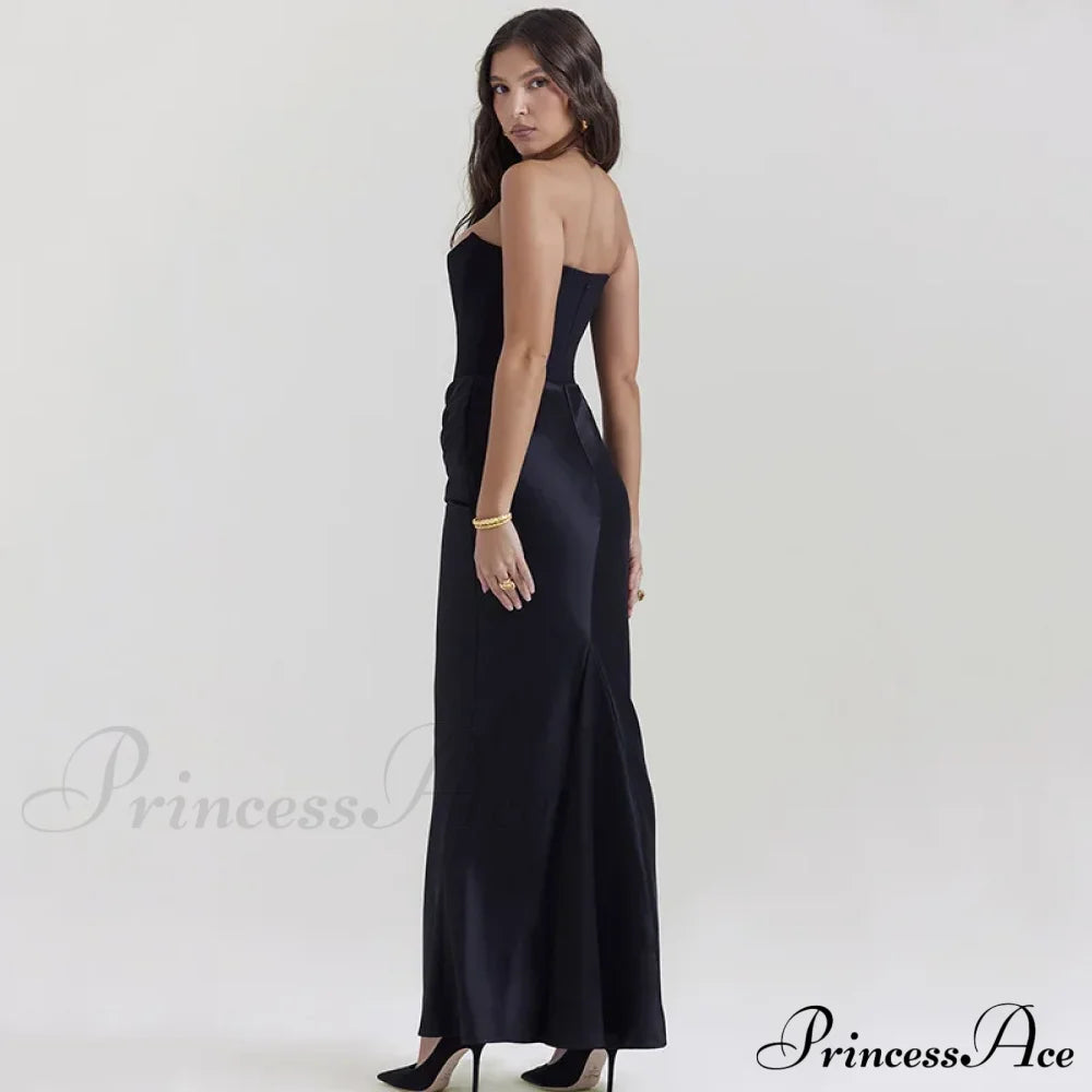 Satin Corset Stylish Maxi Dress