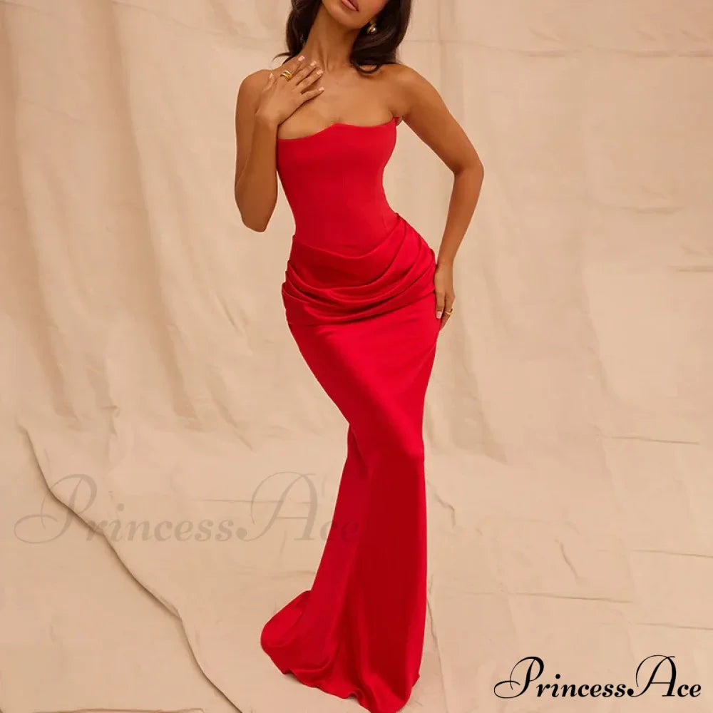 Satin Corset Stylish Maxi Dress