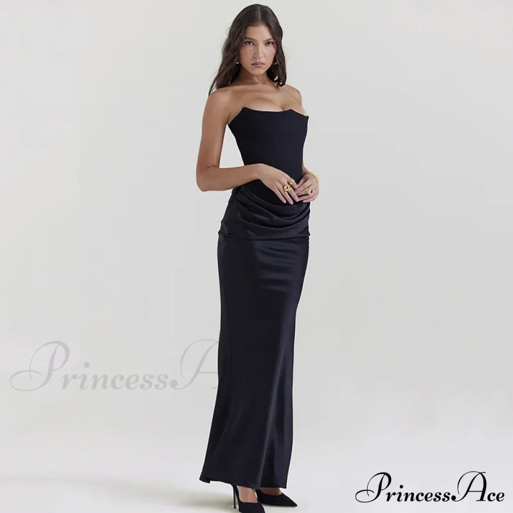 Satin Corset Stylish Maxi Dress