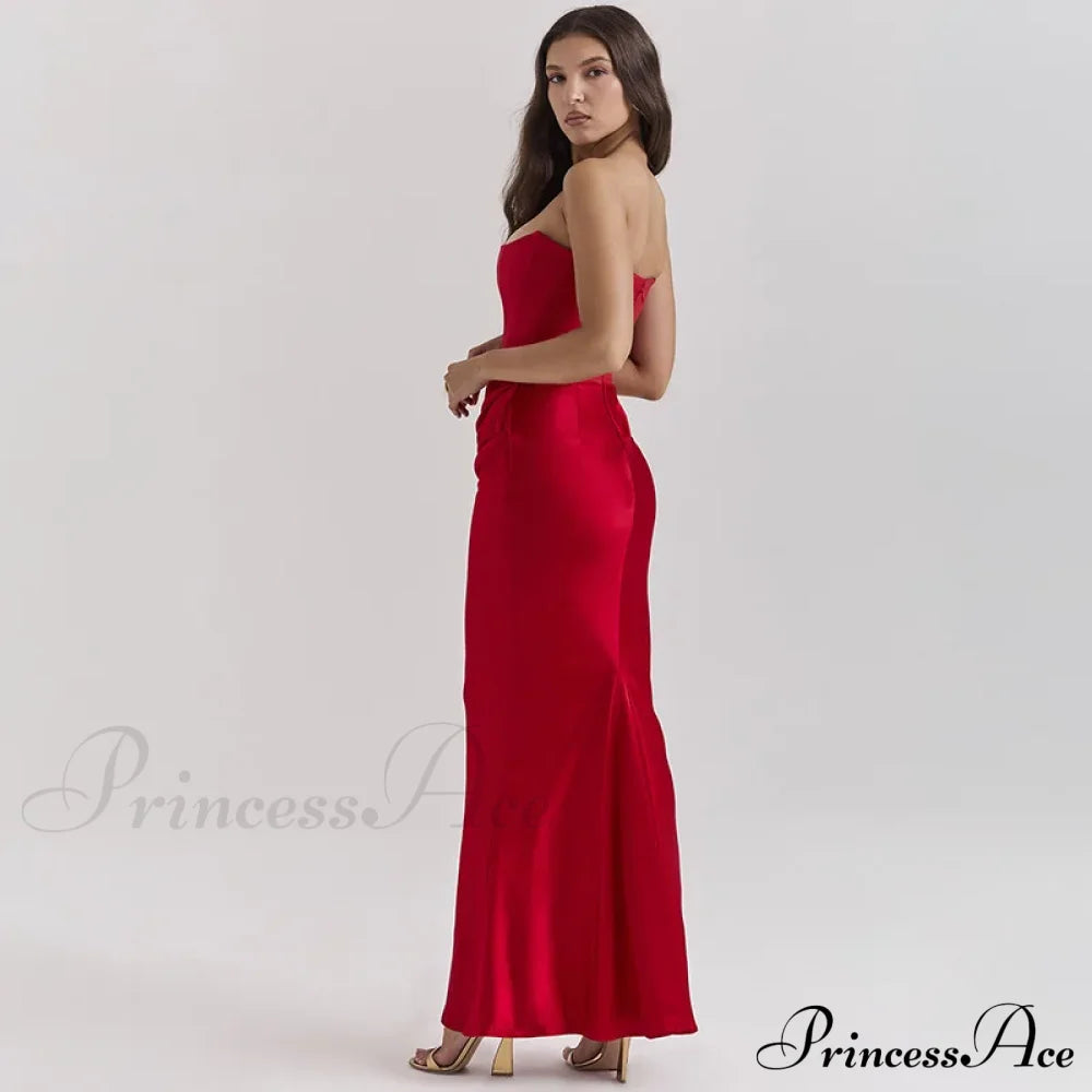 Satin Corset Stylish Maxi Dress