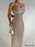 Sequin Mesh Stylish Long Dress