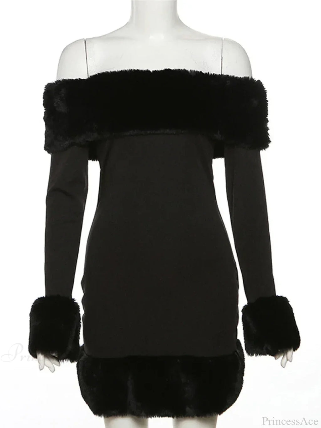 Sexy Elegant Fluffy Glamorous Strapless Mini Party Dress