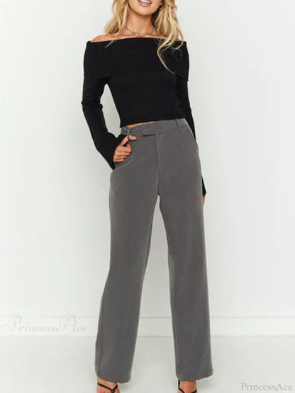 Sexy Slim Crop Off Shoulder Sweater