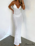 Sexy Women Mesh Sheer See Through Lace Patchwork Backless Deep V-neck Slim Fit Party Beachwear