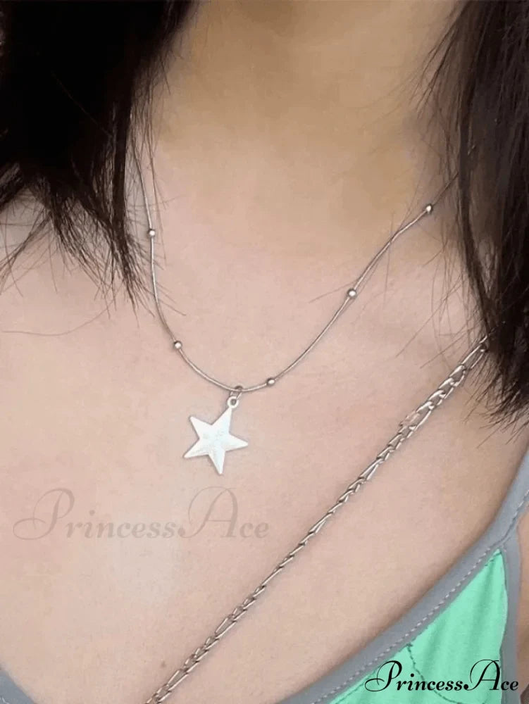 Silver Rhinestone Graceful Drop Decor Necklace