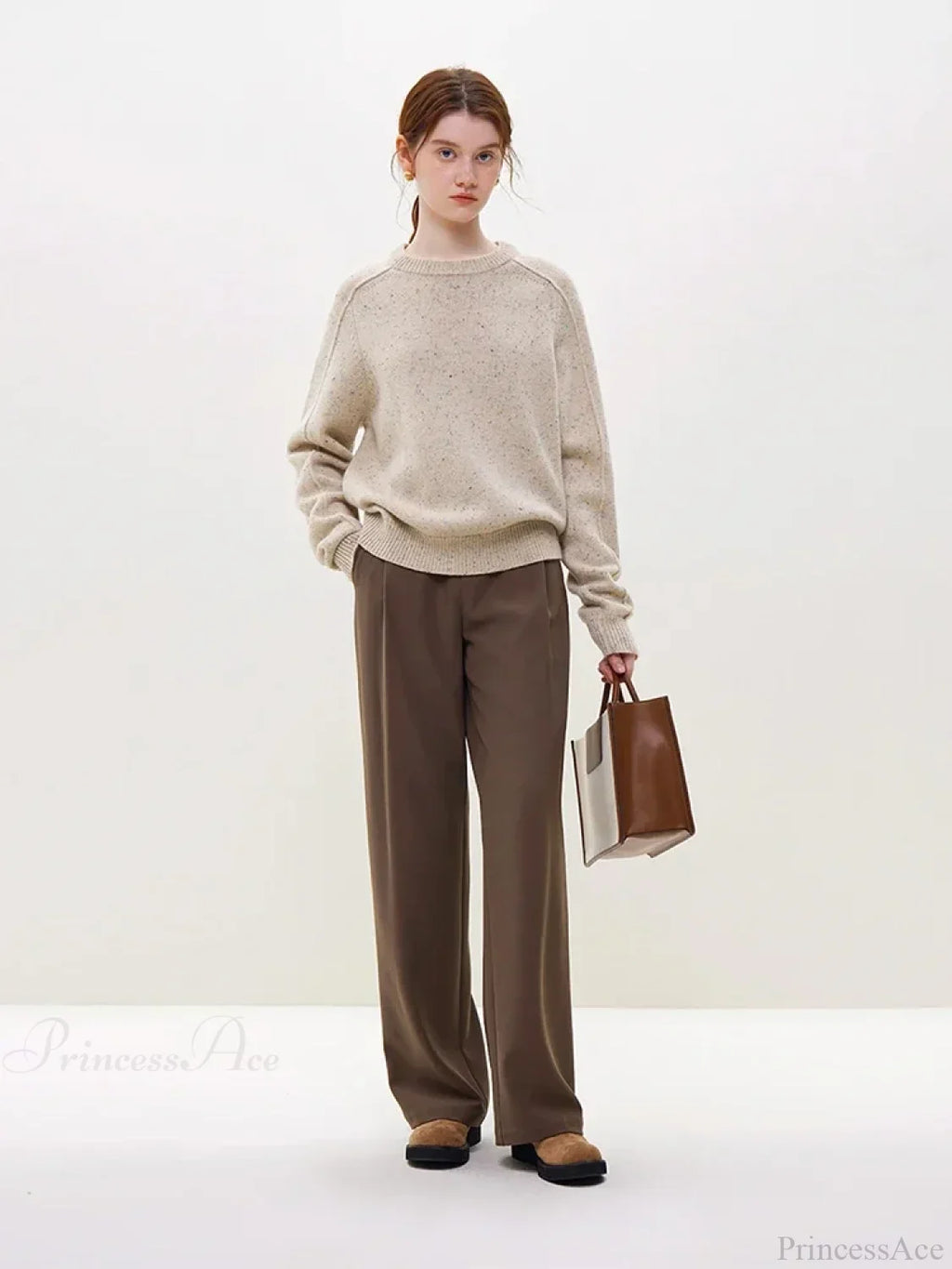Simple Colorful Dot Wool Pullover Sweater