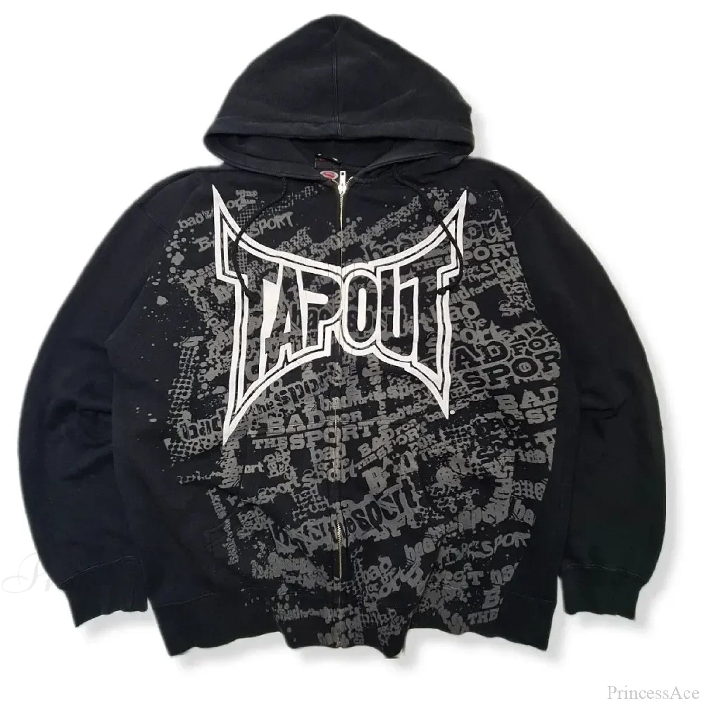 Skull Graphic Zipper Hoodie