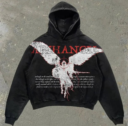 Skull Rap Graphic Cotton Hoodie