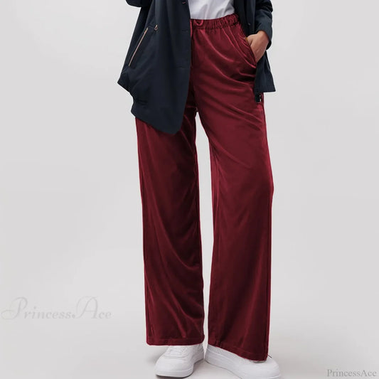 Solid Pocket Stretch Yoga Casual Pants