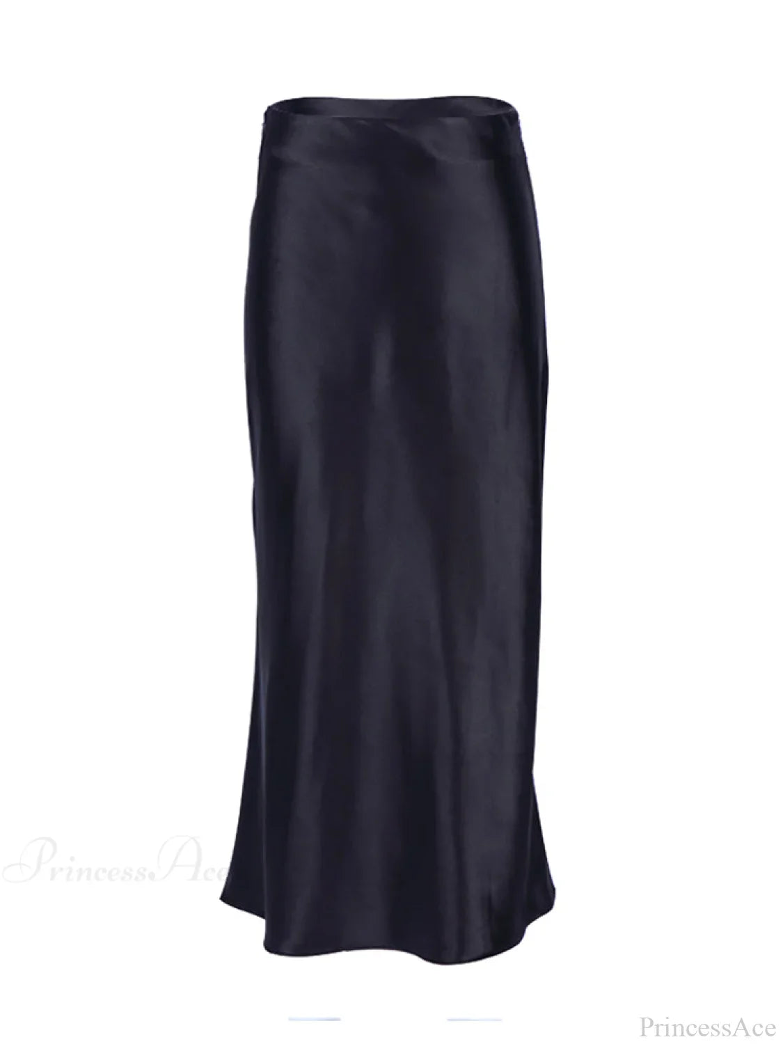 Solid Purple Satin Silk Skirt