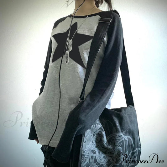 Star Print Oversized T-shirts