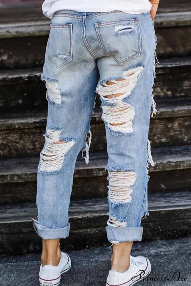 Straight Ripped Jeans