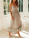 Strapless Vacation Summer Maxi Beach Boho Dress