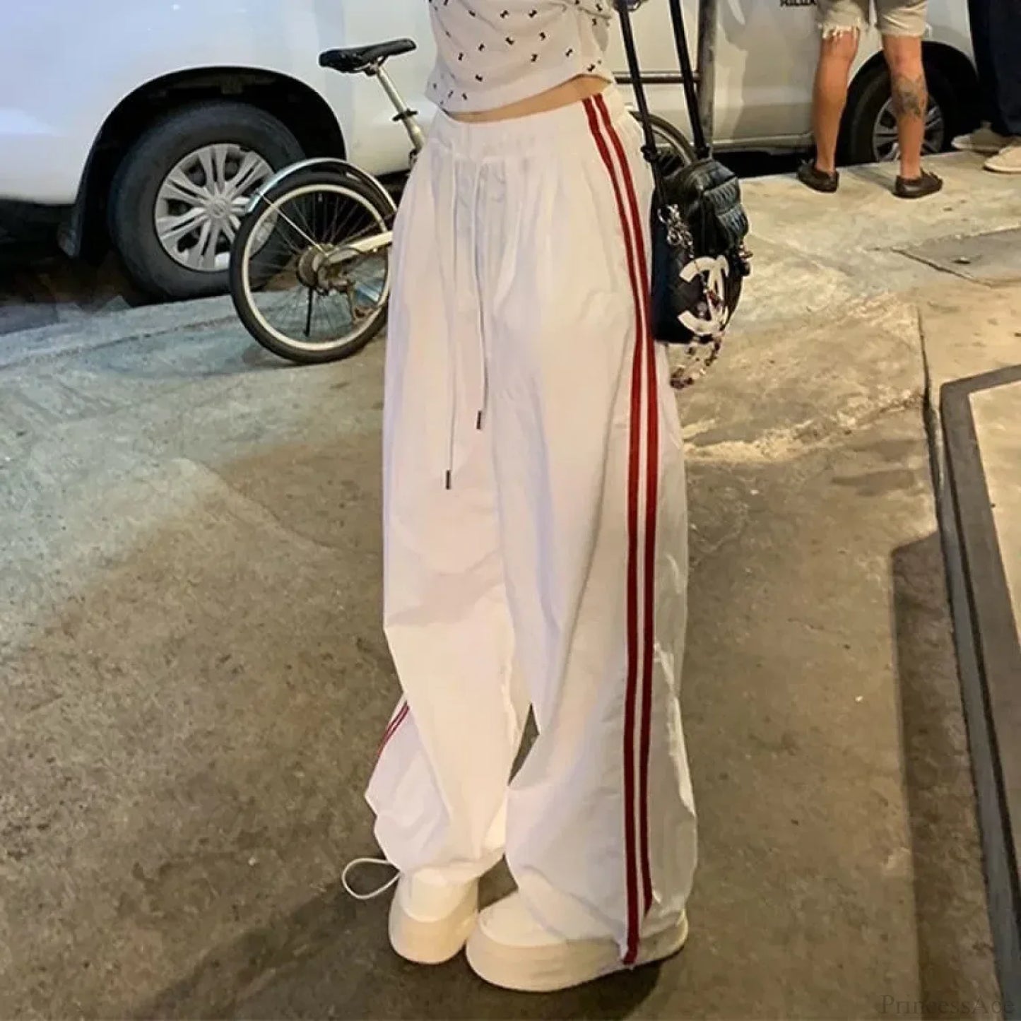 Striped Vintage Wide Leg Pants