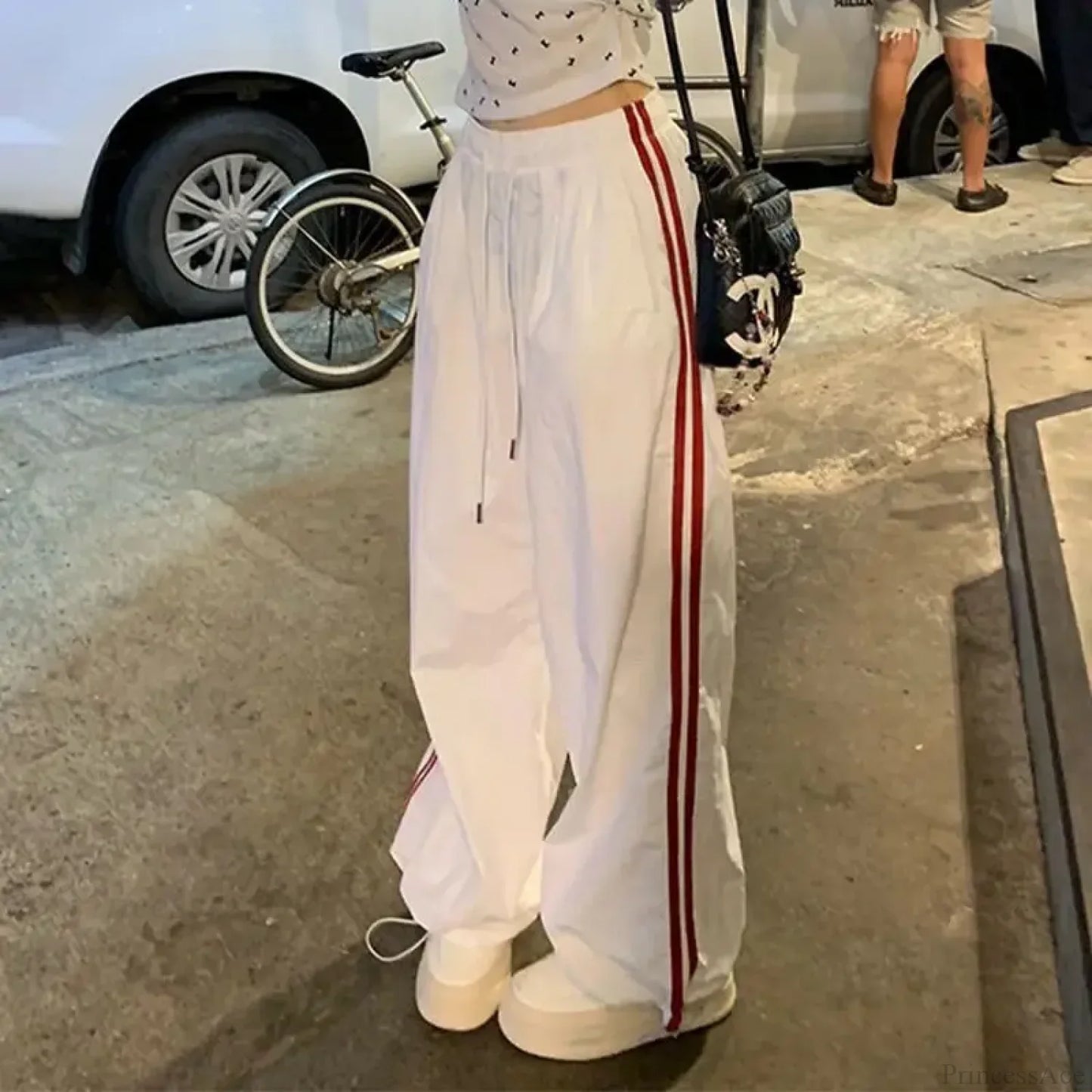 Striped Vintage Wide Leg Pants