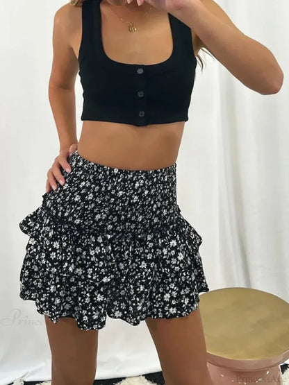 Tiered Ruffled Fairy Style Skirt