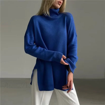 Turtleneck Casual Long-Sleeved Knitted Sweater