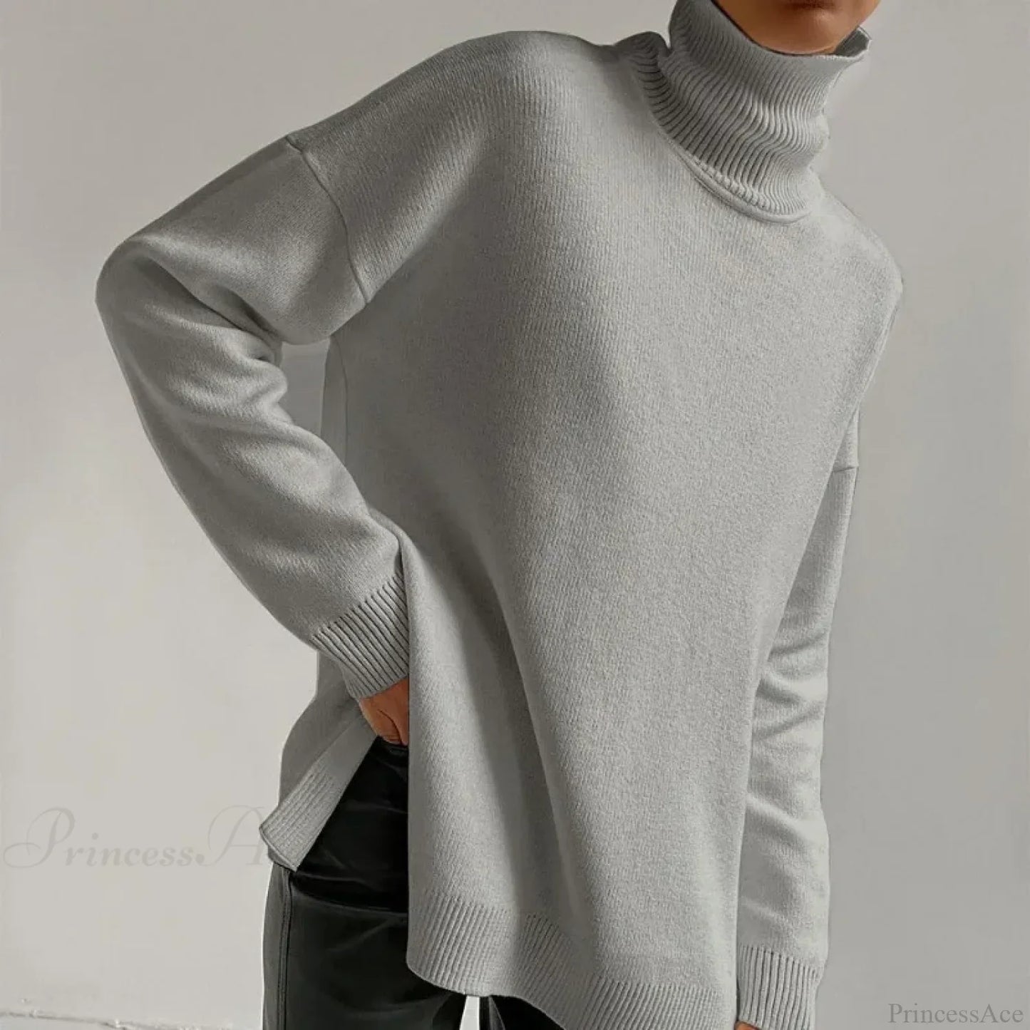 Turtleneck Casual Long-Sleeved Knitted Sweater