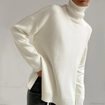 Turtleneck Casual Long-Sleeved Knitted Sweater