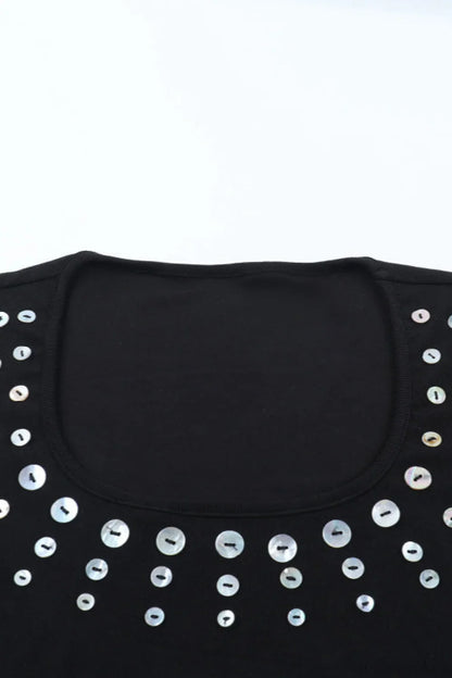 U Neck Long Sleeve Hot Fitted Mini Dress
