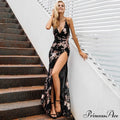 Up Split - Lace Party Halter Long Sequin Gown for Full-Length Gown Evening High with Length Sexy Women