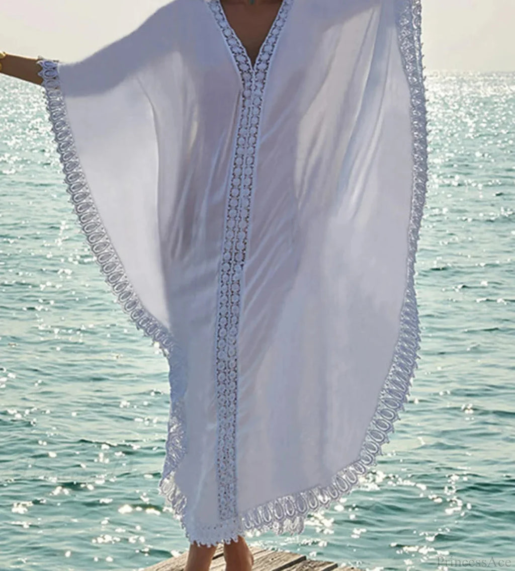 V-Neck See Through Bikini Cover Up