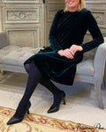 Velvet Round Neck Dress