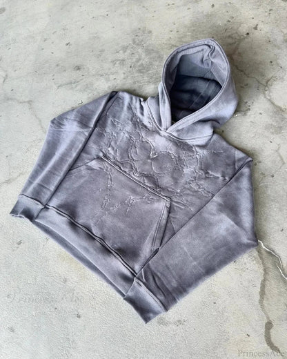 Vintage Embroidery Oversized Hoodie