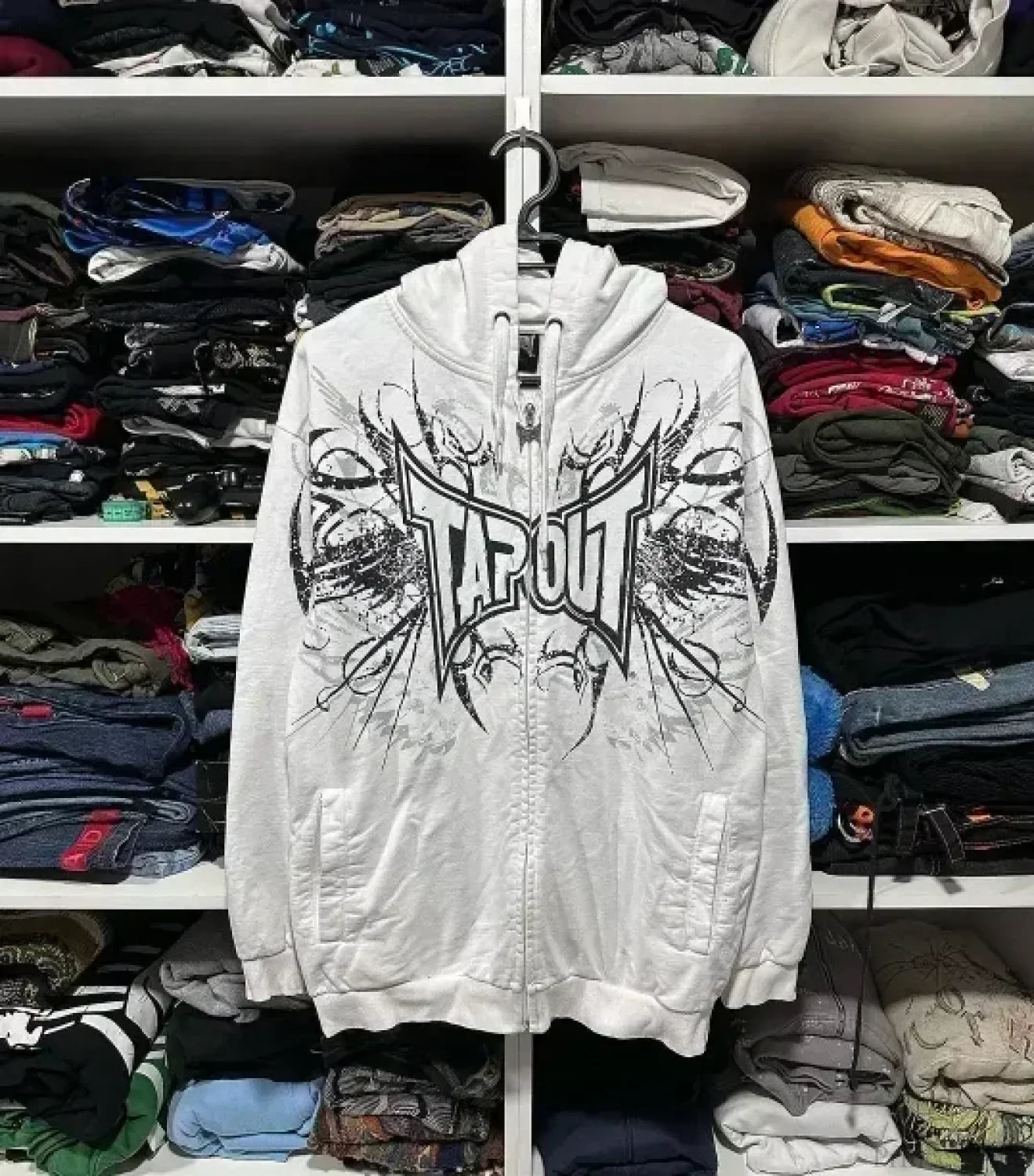 Vintage Skull Rose Print Hoodie