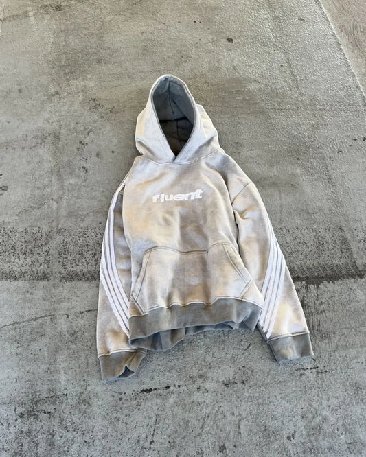 Vintage Stripe Graphic Pullover Hoodie