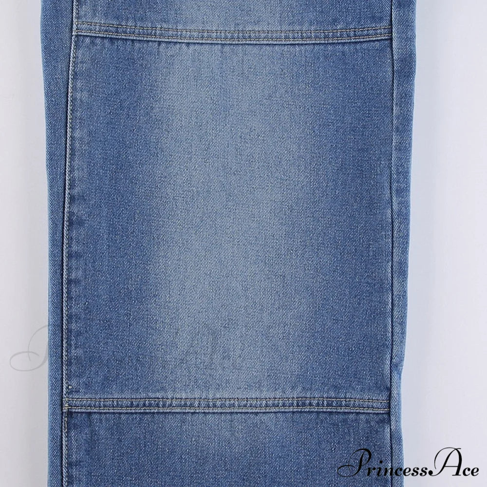 Wide Leg Oversize Y2K Patterned Baggy Winter Cargo Casual Jeans Low Autumn Waist Women's Trousers