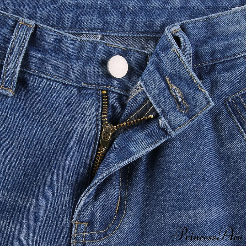 Wide Leg Oversize Y2K Patterned Baggy Winter Cargo Casual Jeans Low Autumn Waist Women's Trousers