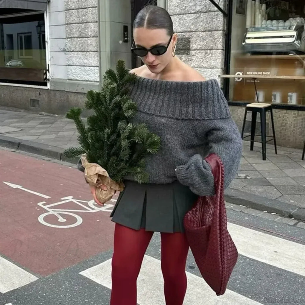 Winter Lapel Short Sweater