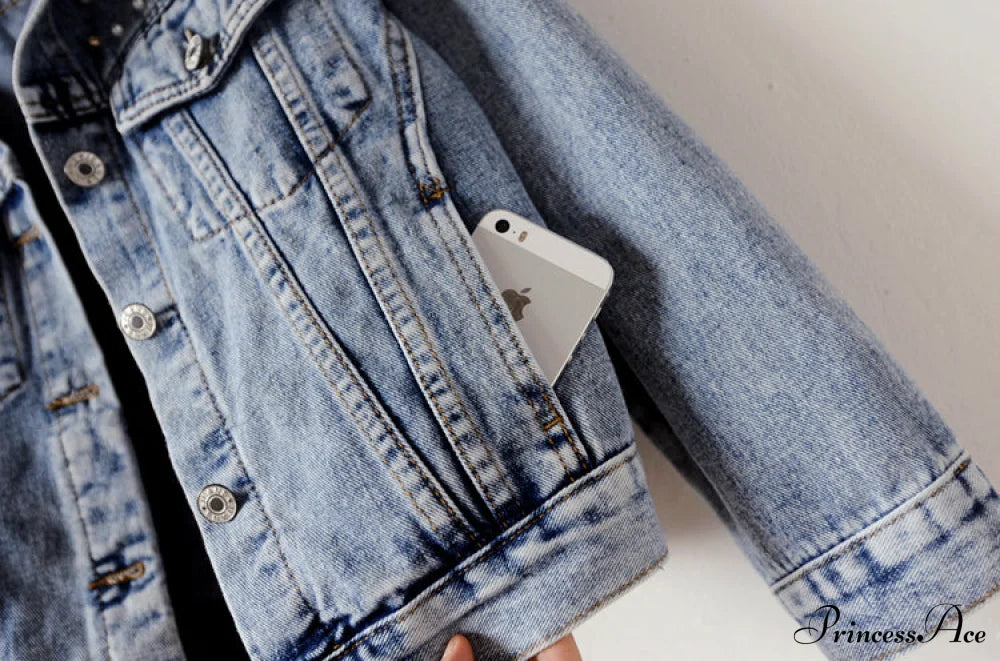 with Detailing New Autumn Women's Jacket Pearl - Denim Collection