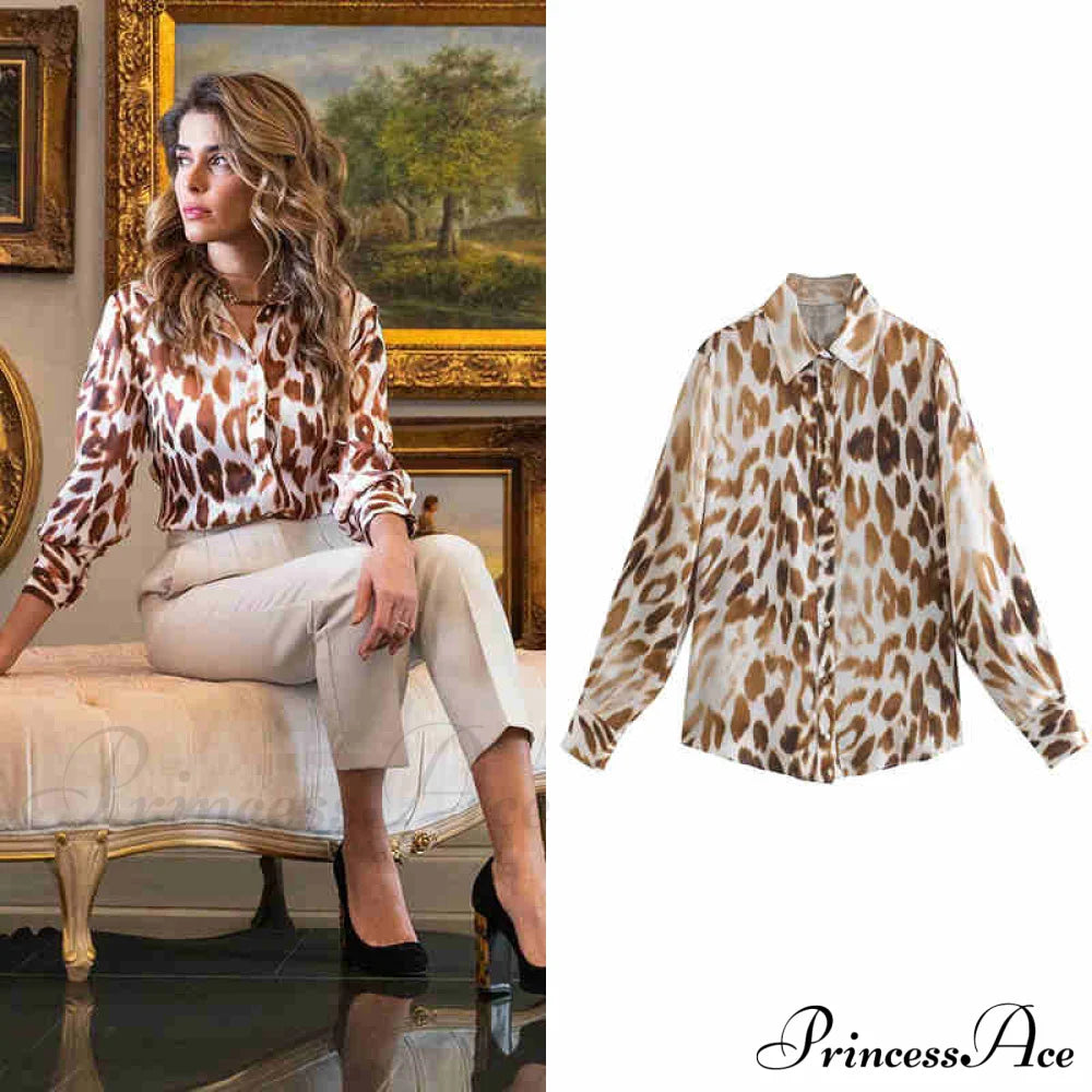 with Satin Blouse Design Arm - Long Women's Zebra Top