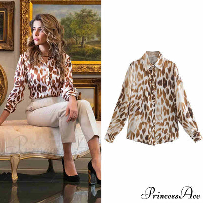 with Satin Blouse Design Arm - Long Women's Zebra Top