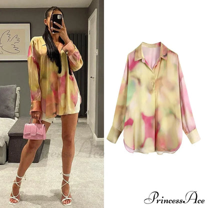 with Satin Blouse Design Arm - Long Women's Zebra Top