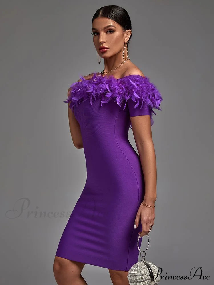 Women Off Shouler Bandage Dress