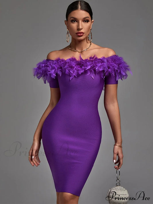 Women Off Shouler Bandage Dress