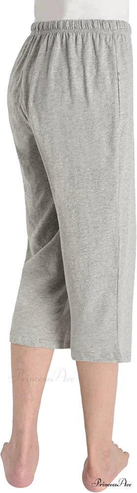 Women's Cotton Capri Pants Sleep Capris